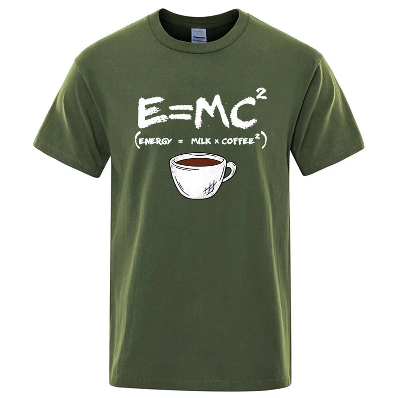 Casual Summer Coffee Print Men’s Tee