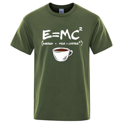 Casual Summer Coffee Print Men’s Tee