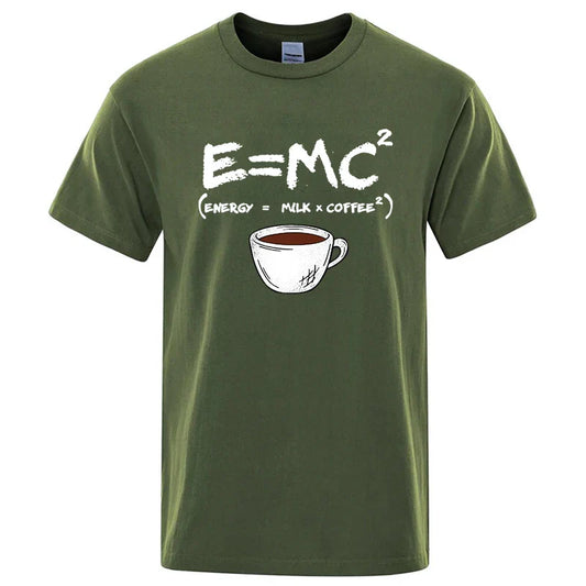 Casual Summer Coffee Print Men’s Tee