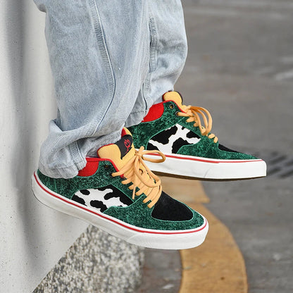 Joiints Green Mid-Top Skate Sneakers – Stylish Vulcanized Casual Shoes for Teens