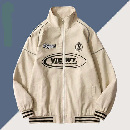 Streetwear Bomber Jacket Japanese College Style