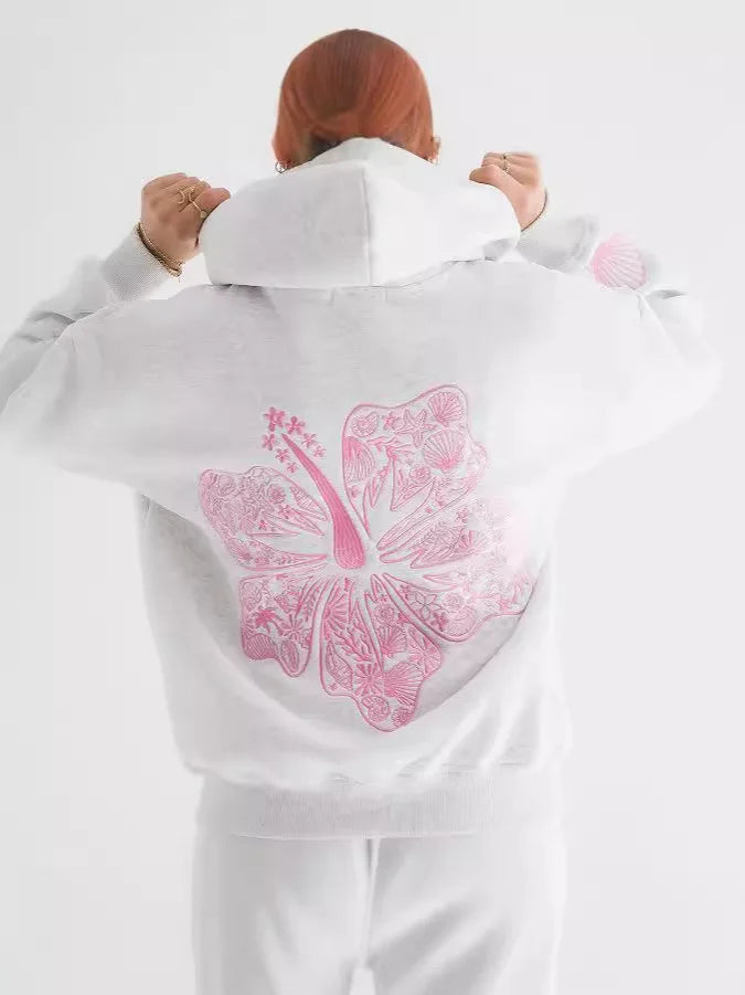 Comfortable Embroidered Long Sleeve Women’s Hoodie