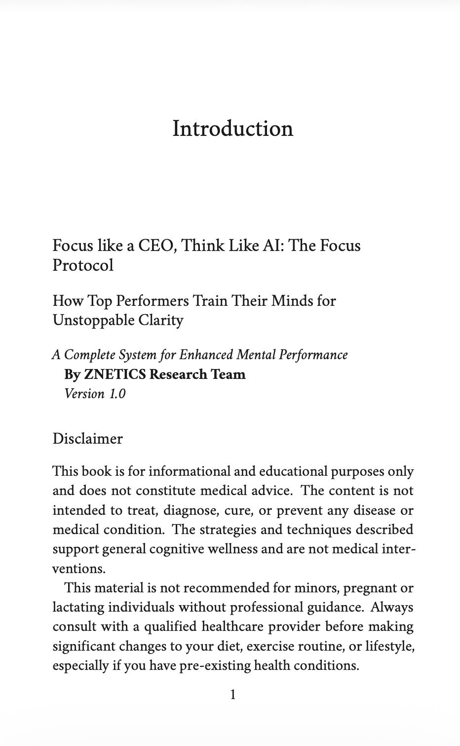 Focus Like A CEO, Think Like AI - E-Book