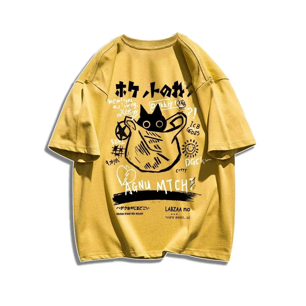 Cartoon Comic Loose Fit Cotton Women's T-shirt