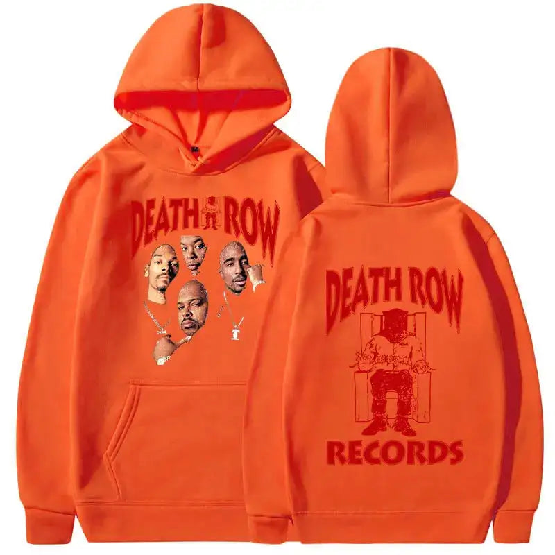 Death Row Records Hoodie Men Women High Quality Aesthetic Hoodies Pullover 90s Vintage Hip Hop Sweatshirts Harajuku Streetwear