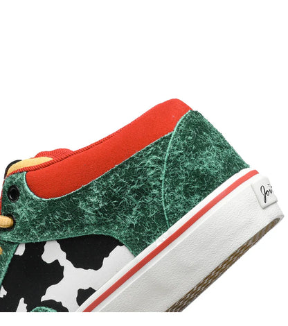 Joiints Green Mid-Top Skate Sneakers – Stylish Vulcanized Casual Shoes for Teens