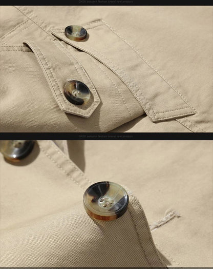 Vintage Style Casual Men’s Trench Jacket