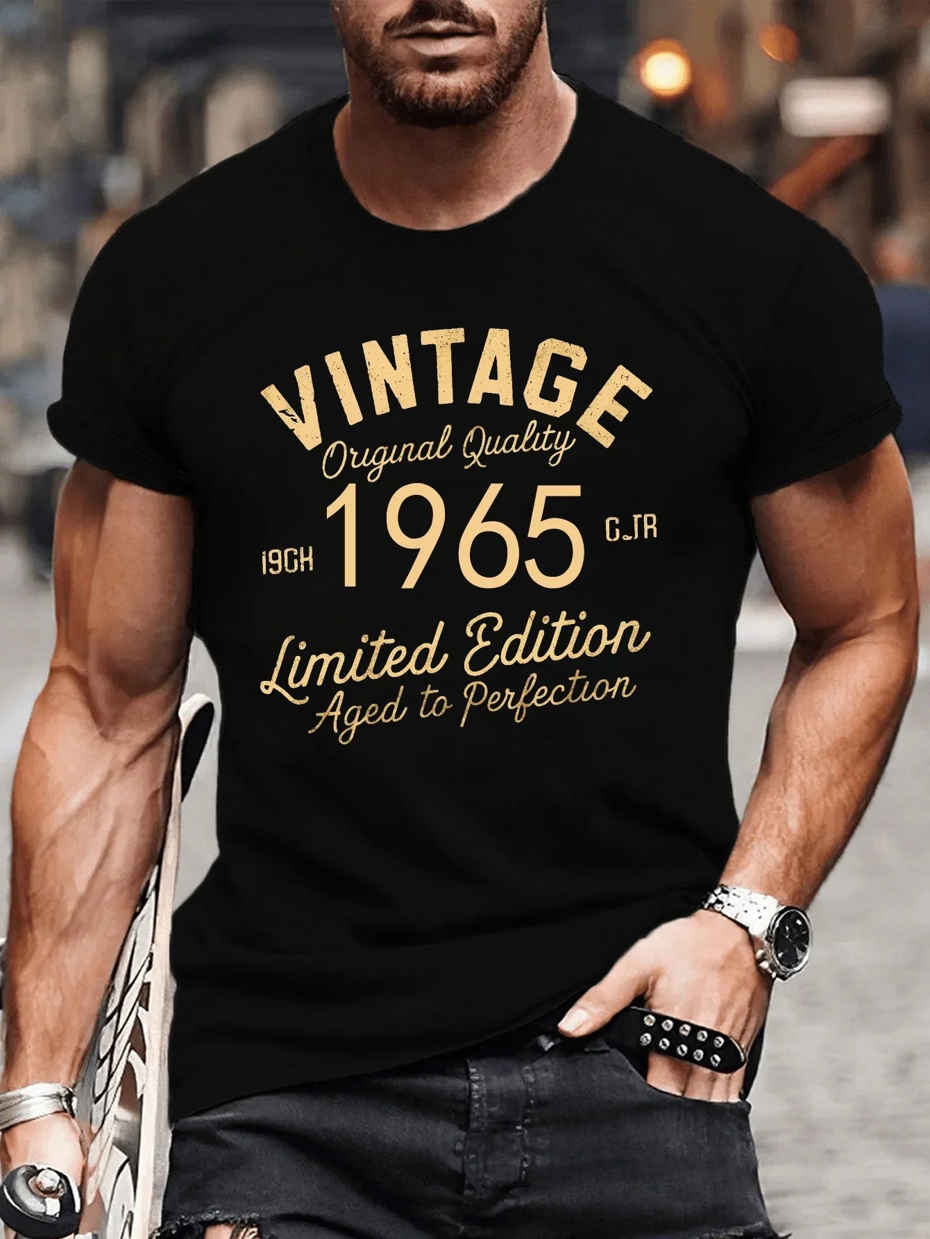 VINTAGE 1965 Letter Printed T-Shirts
