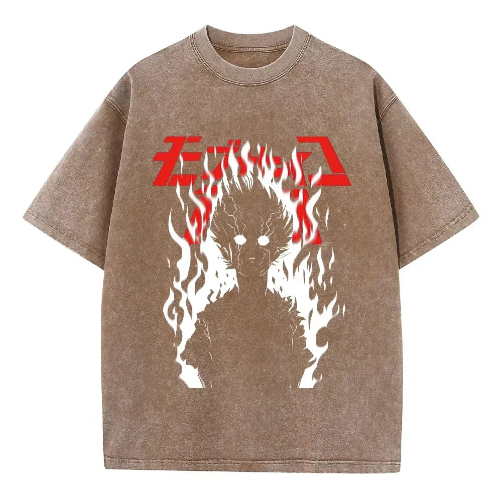 Vintage Washed Hip Hop Anime Tee