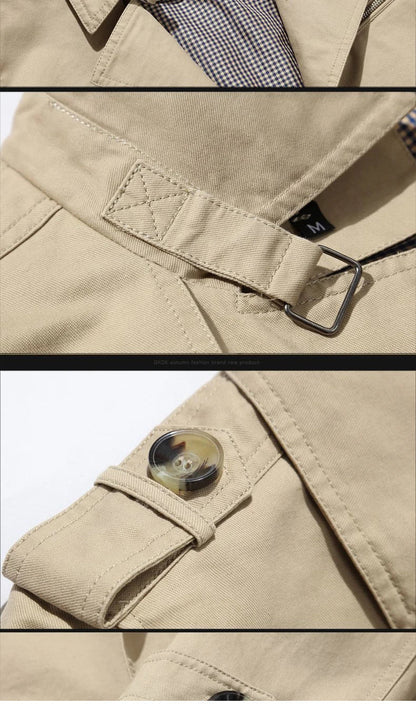 Vintage Style Casual Men’s Trench Jacket
