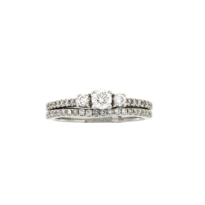 .45ct Diamond Engagement Ring Set 14KT White Gold