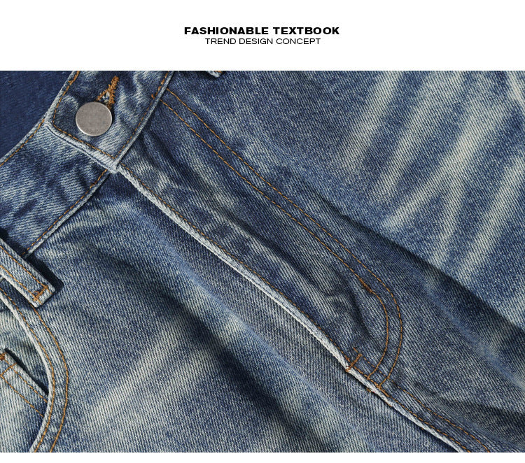 Plus Size Lightning Pattern Skinny Jeans