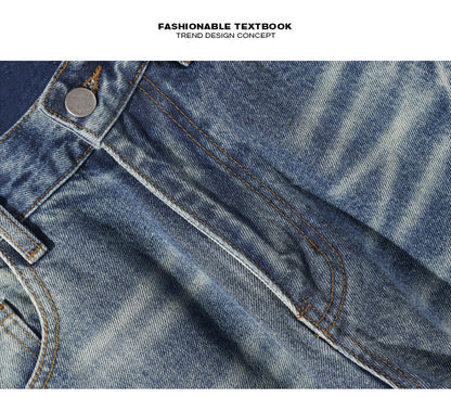 Plus Size Lightning Pattern Skinny Jeans