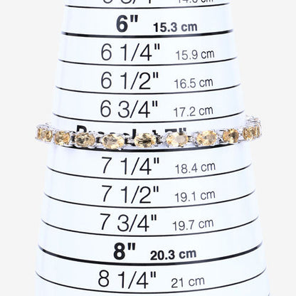 9.03 Carat Genuine Citrine .925 Sterling Silver Bracelet