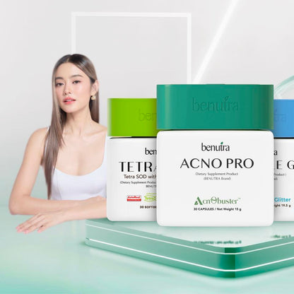 BENUTRA TETRA SOD with Astaxanthin CoQ10 Antioxidant Power for Skin Health