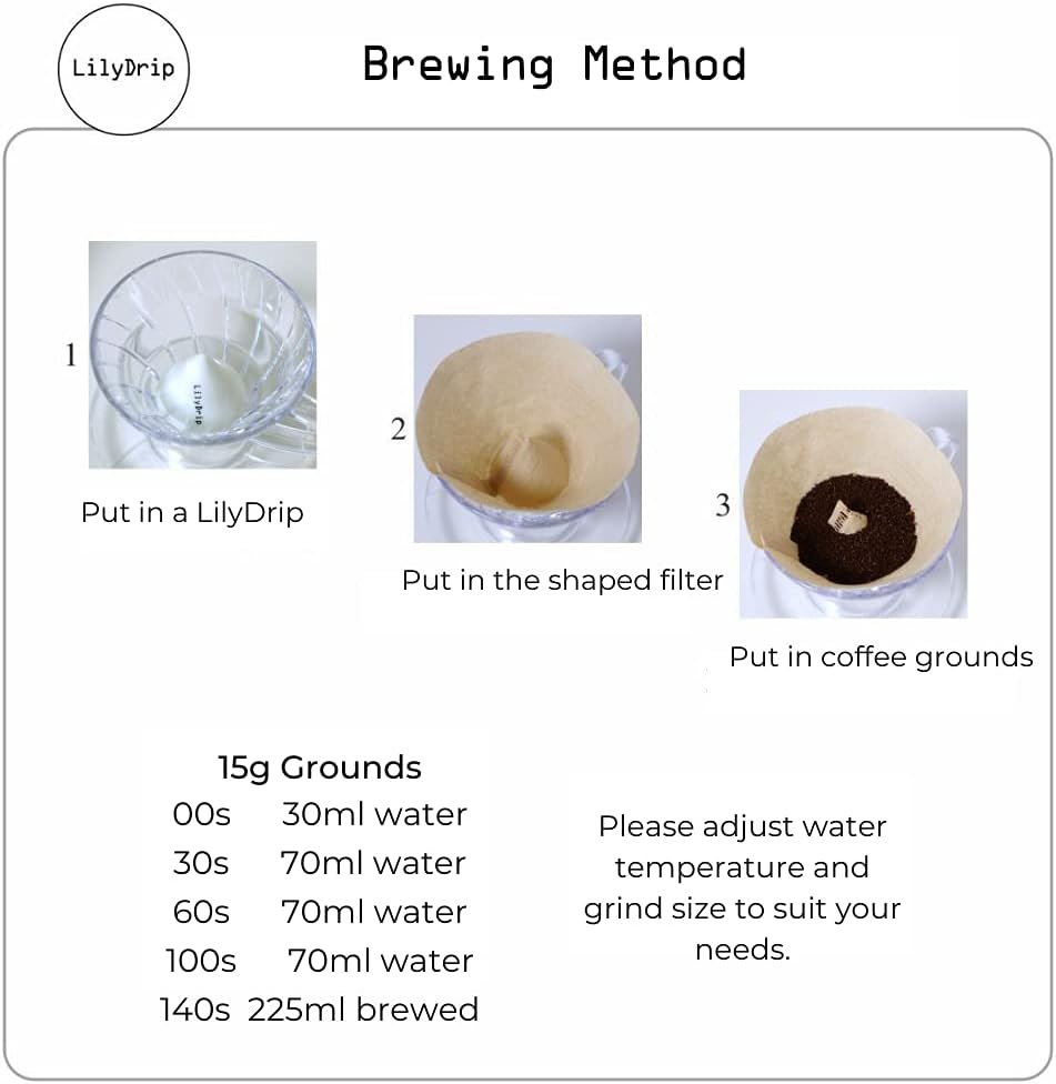 LilyDrip – Ceramic Pour-Over Specialty Coffee Accessory, Fits Pour-Over Cone Drippers