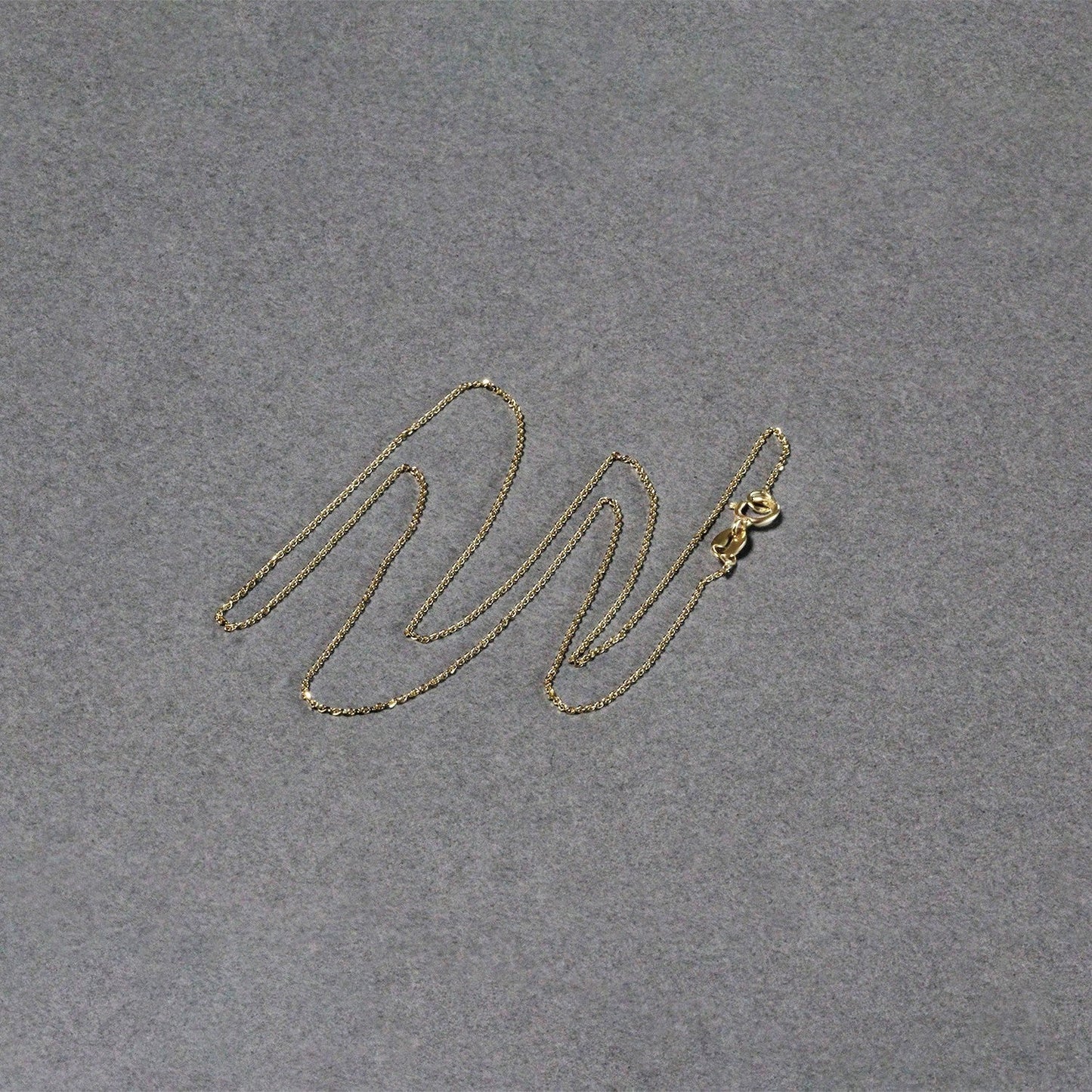 14k Yellow Gold Diamond Cut Cable Link Chain 0.7mm