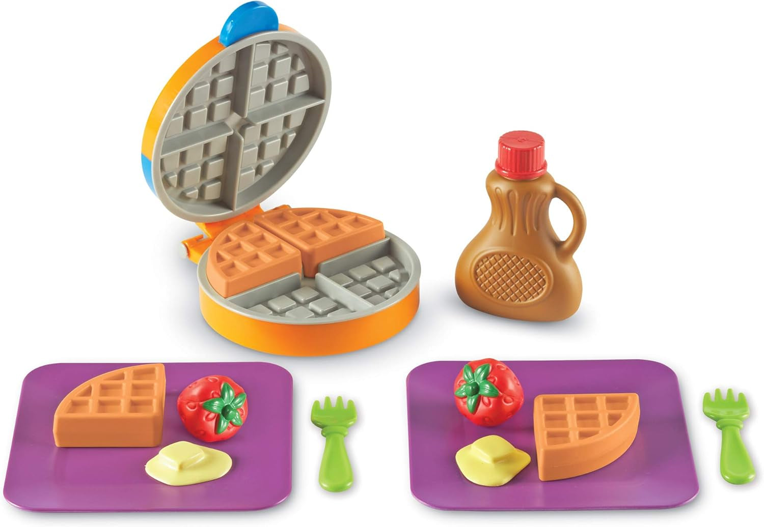 New Sprouts Waffle Time - Breakfast Pretend Play Food Kitchen Toys, Montessori Educational Game, Fine Motor Skills, Gifts for Boys and Girls