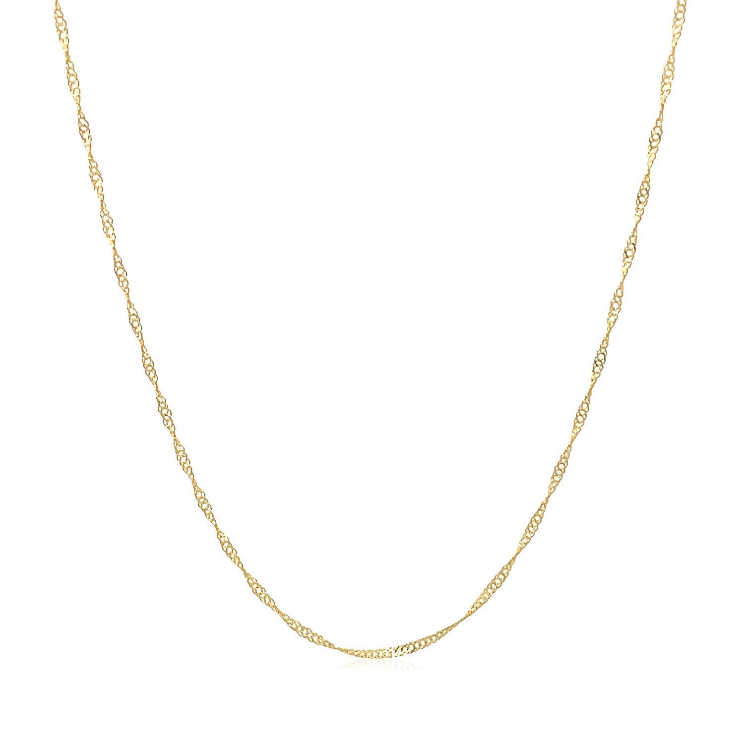 14k Yellow Gold Singapore Chain 0.6mm