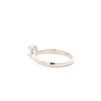 Natural .88ct Moissanite  Sterling Silver