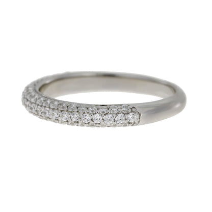 Cubic Zirconium Wedding Band Ring Sterling Silver