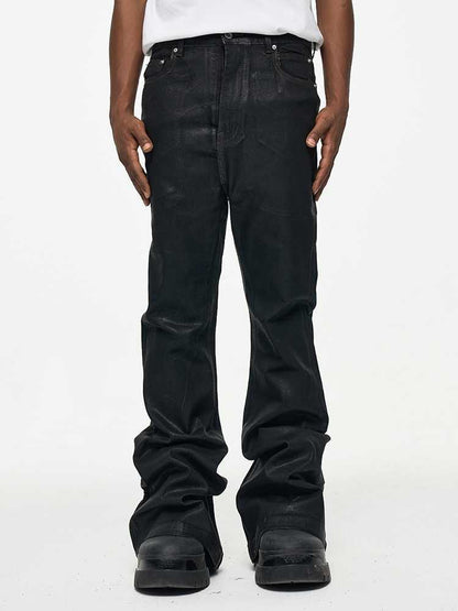 High Street RO Wind Coating Brush Glue Slightly Flared Mop Jeans