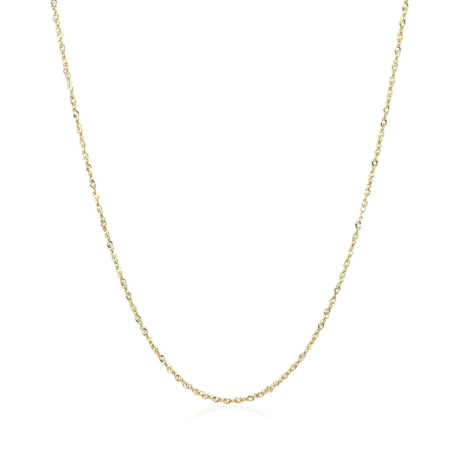 14k Yellow Gold Singapore Chain 0.8mm