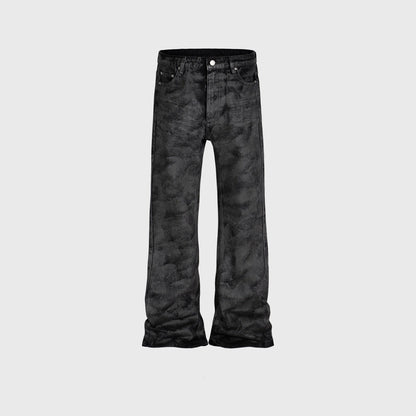 Men's Wide Leg Black Trousers Skinny Jeans