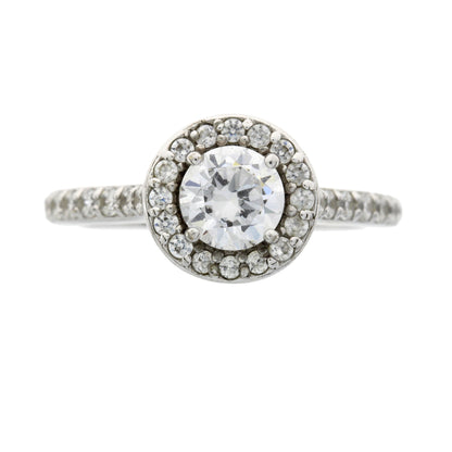 Cubic Zirconium Ring Sterling Silver