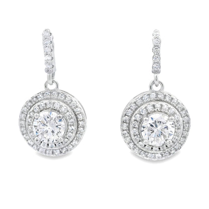 Cubic Zirconia Earrings Sterling Silver