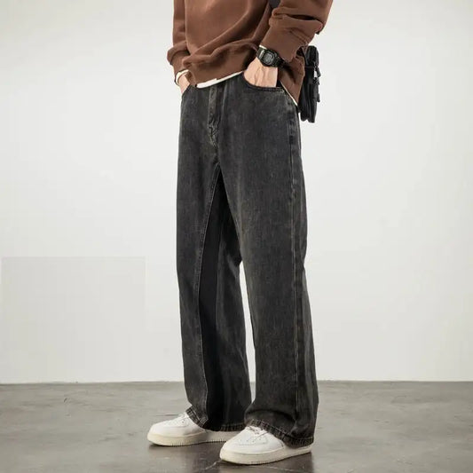 Weila Straight Loose American High Street Vibe Fashion Brand Casual Jeans