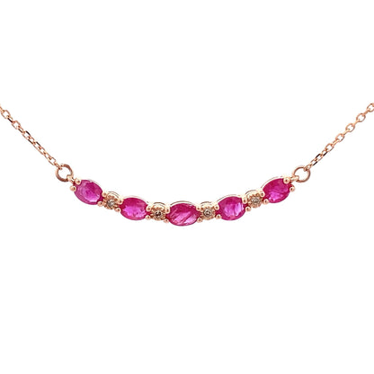 .73ct Ruby Diamond Fashion Pendants 10KT Rose Gold