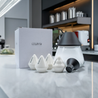 LilyDrip Family Set: Includes LilyDrip, COS, Starflower, & Donut Droplets With Rapid Filter Shaper Glass Container