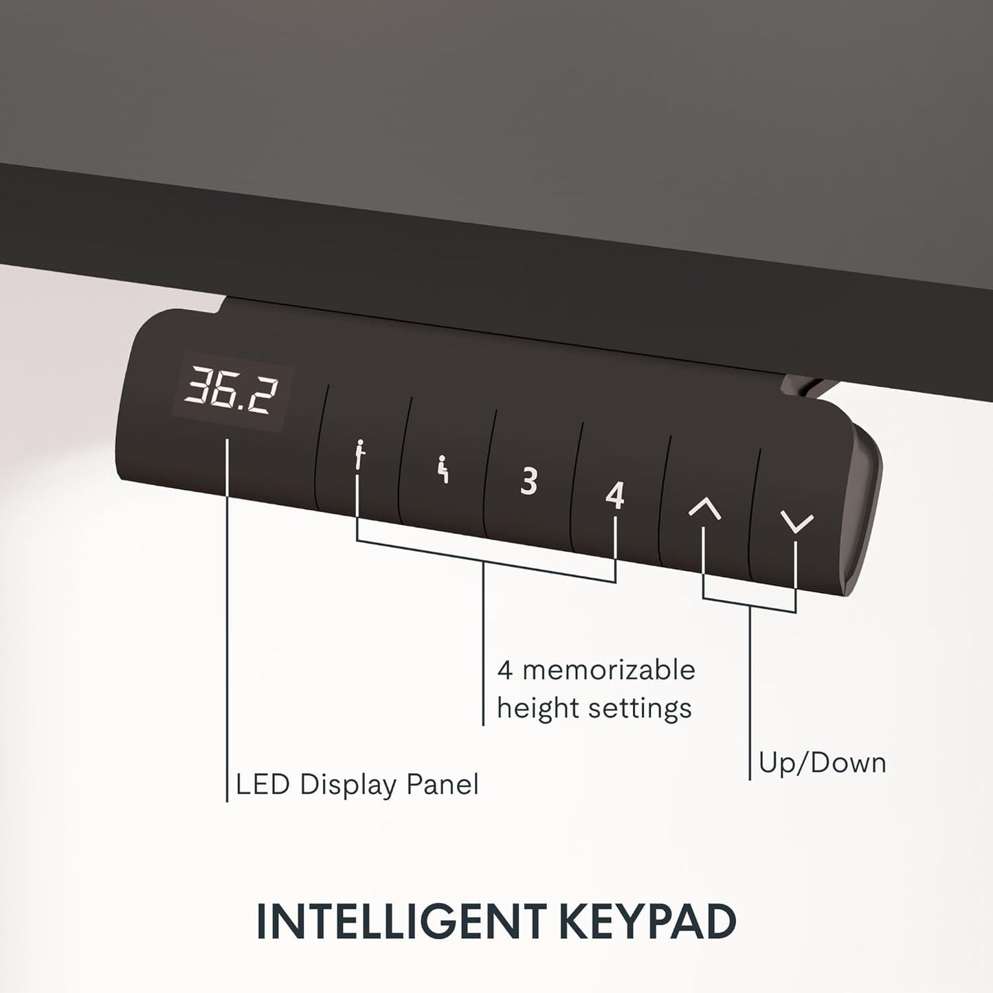 Height Adjustable Electric Standing Desk with Ergonomic Workspace