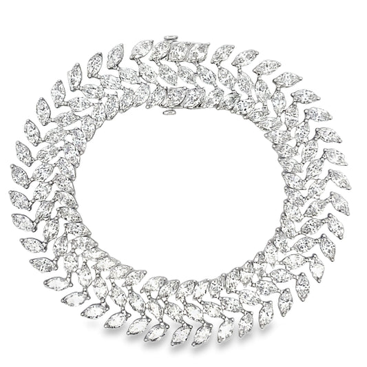 Lab Grown Diamond Tennis Bracelet 14KT White Gold