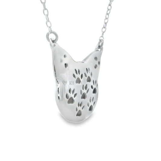 Natural .05ct Diamond Animal Pendant Sterling Silver