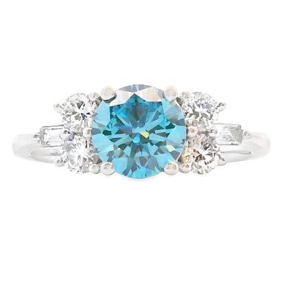 1.85ct Lab Grown Diamond Eng Only 14KT White Gold