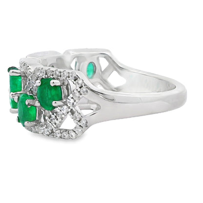 1.82ct Emerald Zircon Ring Sterling Silver