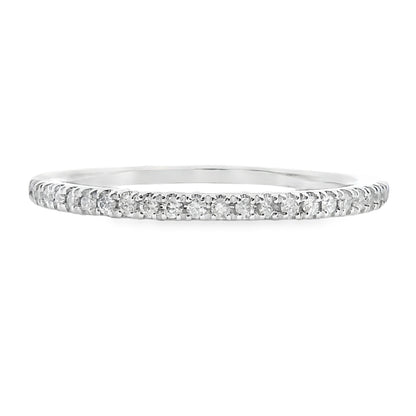 Genuine .13ct Diamond Wedding Band Ring 10KT White Gold