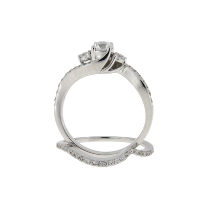 .70ct Diamond Engagement Ring Set 14KT White Gold