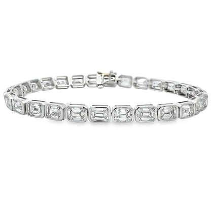 Lab Grown Diamond Tennis Bracelet 14KT White Gold