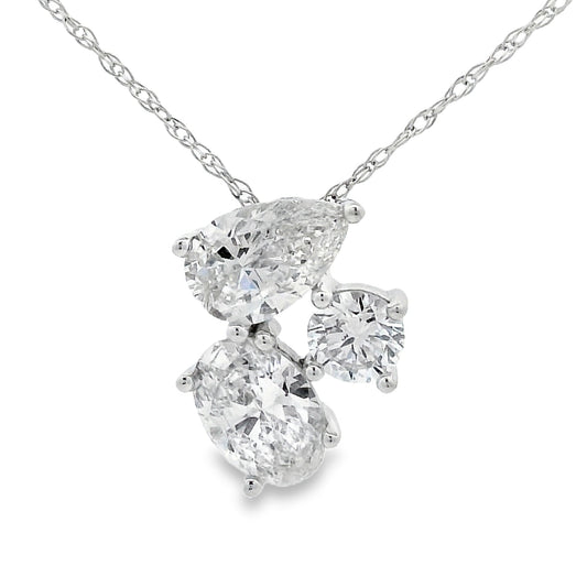 Lab Grown Diamond Fashion Pendants 14KT White Gold
