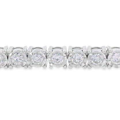 Lab Grown Diamond Tennis Bracelet Sterling Silver