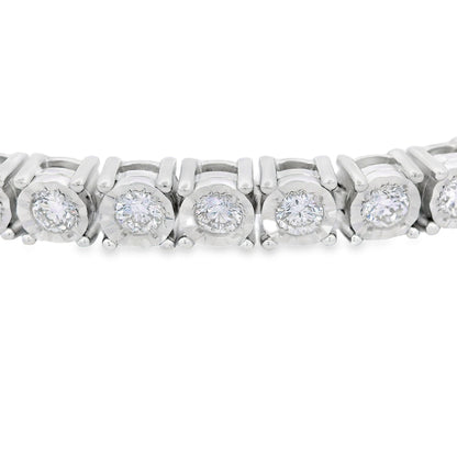 Lab Grown Diamond Tennis Bracelet Sterling Silver
