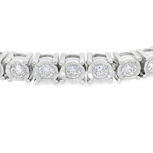 Lab Grown Diamond Tennis Bracelet Sterling Silver