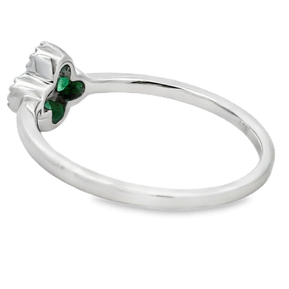 .15ct Emerald Diamond Ring 10KT White Gold