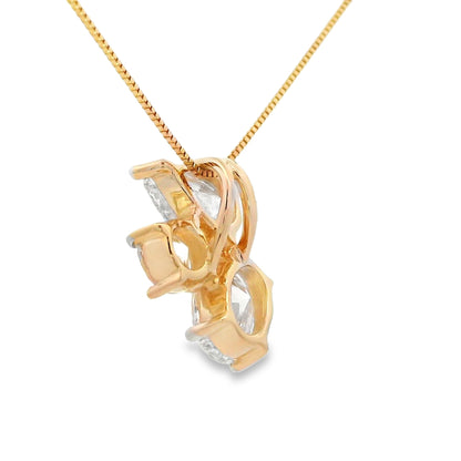 Lab Grown Diamond Fashion Pendants 14KT Yellow Gold