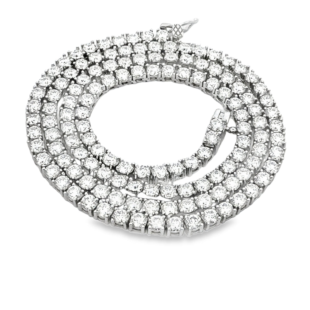 15.14ct Moissanite Tennis Necklace Sterling Silver