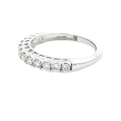 .50ct Diamond Wedding Band Ring 14KT White Gold