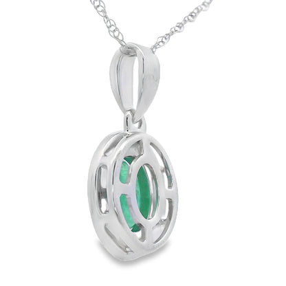 .46ct Emerald Diamond Fashion Pendants 10KT White Gold